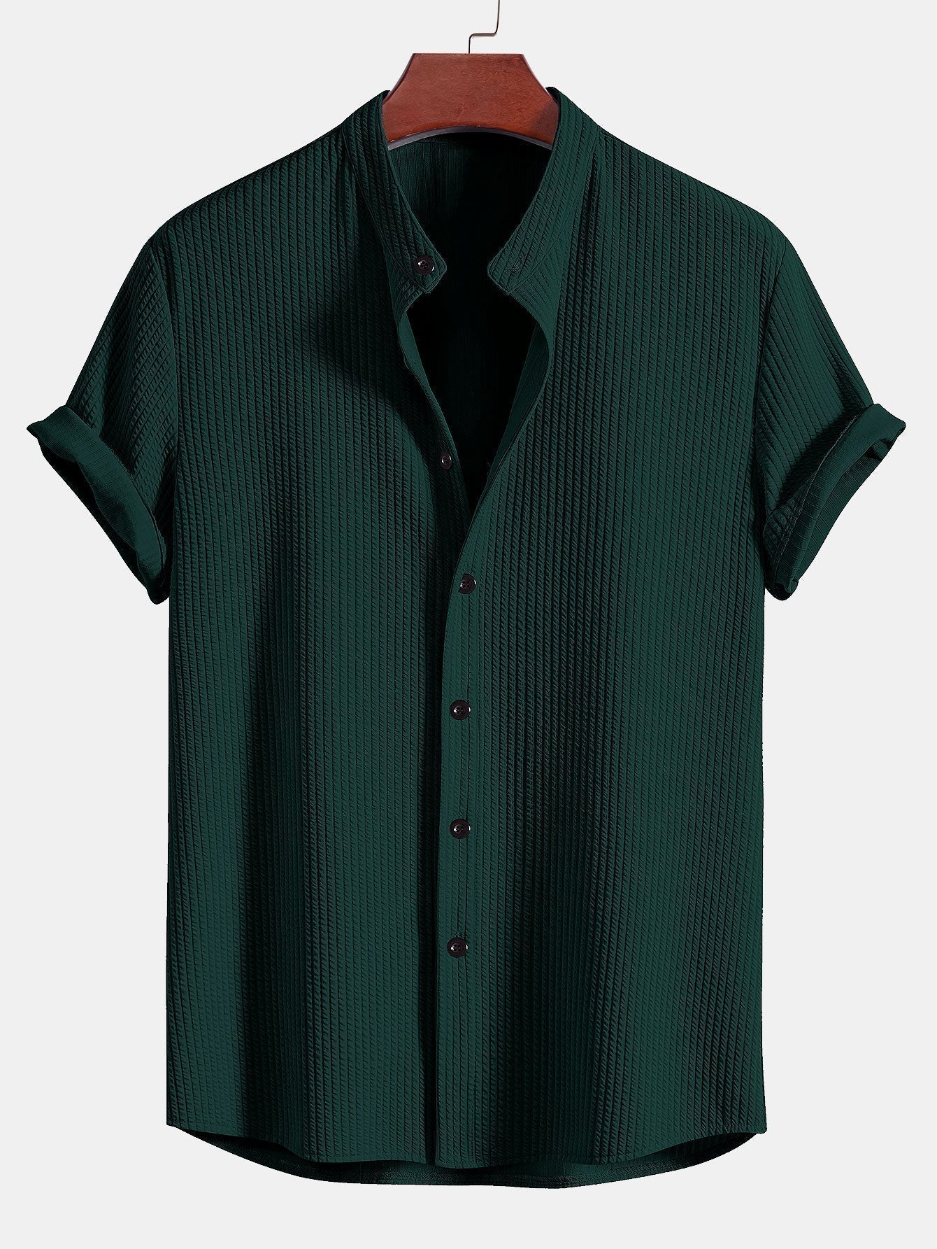 Callum | T-shirt with Shirt Look Dark Green