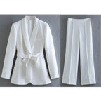 Women's Elegant Two-Piece Suit White