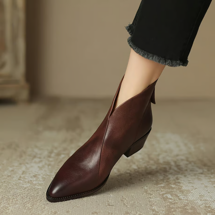 Women's Low-Heel Ankle Boots-MODAUTLET