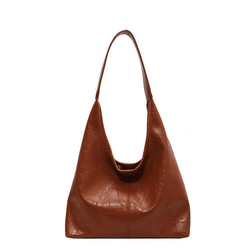 Fashionable Large Capacity Casual Tote Bag Light Brown