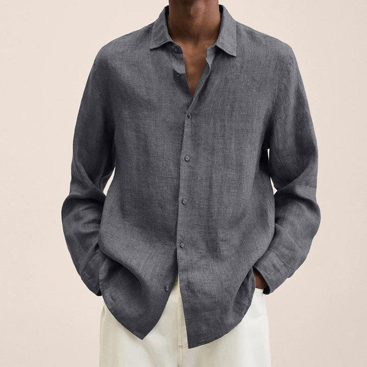 Breathable Linen Shirt For Men Lightweight Casual Style-MODAUTLET