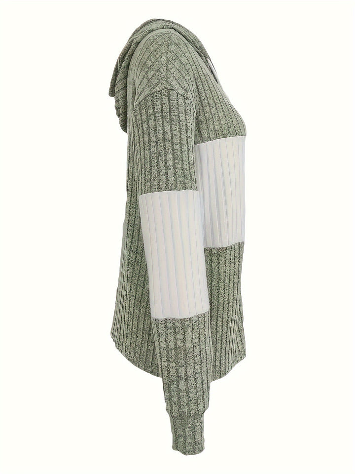 Women's Ribbed Zip-Up Hoodie