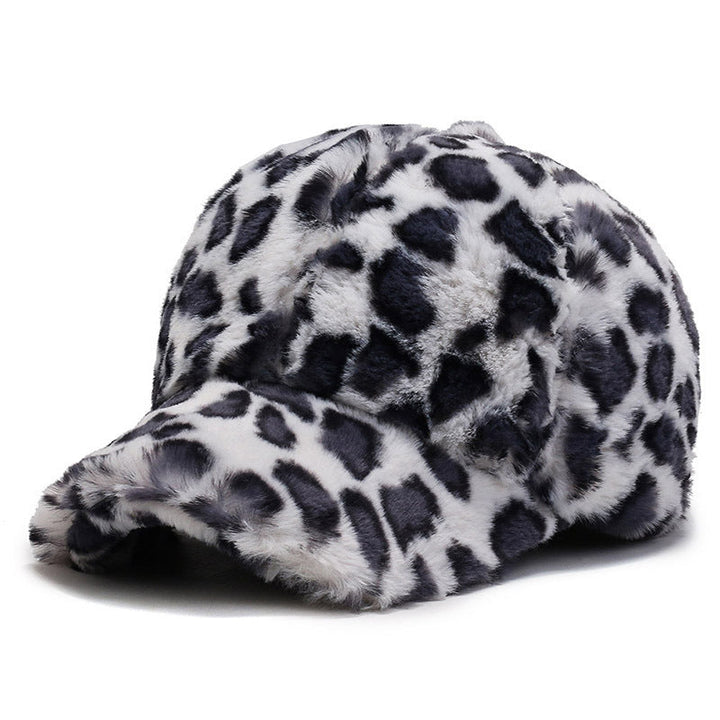 Cappellino da baseball in pile con stampa leopardata per tutte le stagioni