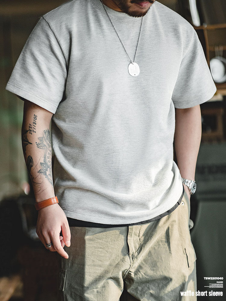 Men's Short Sleeve Waffle-Knit T-Shirt