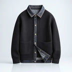 Men's Wool Jacket - Stylish and Warm Outerwear Black