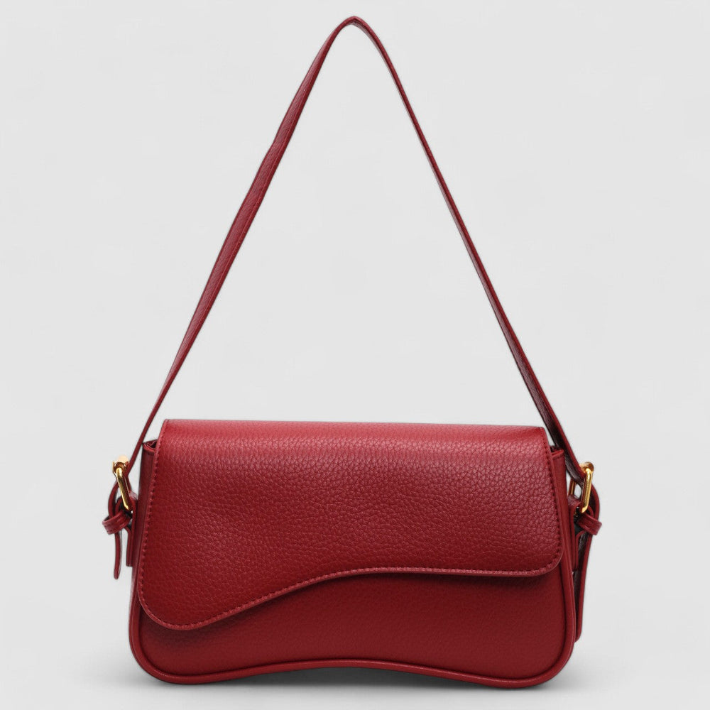 Abbie | Women's Sculptural Flap Handbag Red