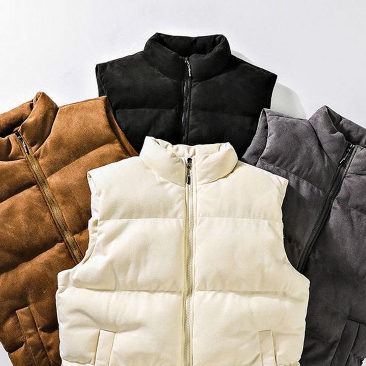 Chaleco acolchado cálido para hombre, protección contra el frío