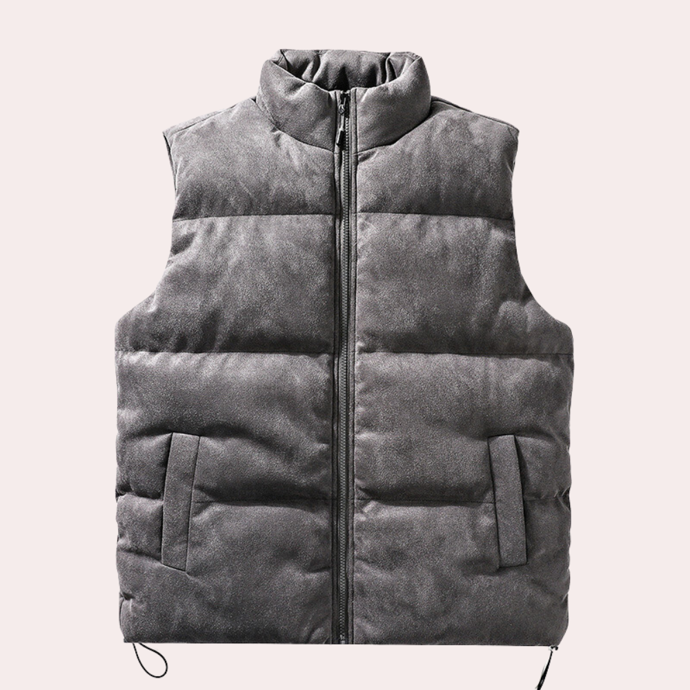 Chaleco acolchado cálido para hombre, protección contra el frío