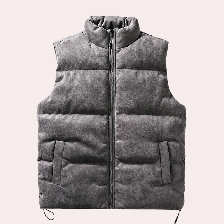 Chaleco acolchado cálido para hombre, protección contra el frío