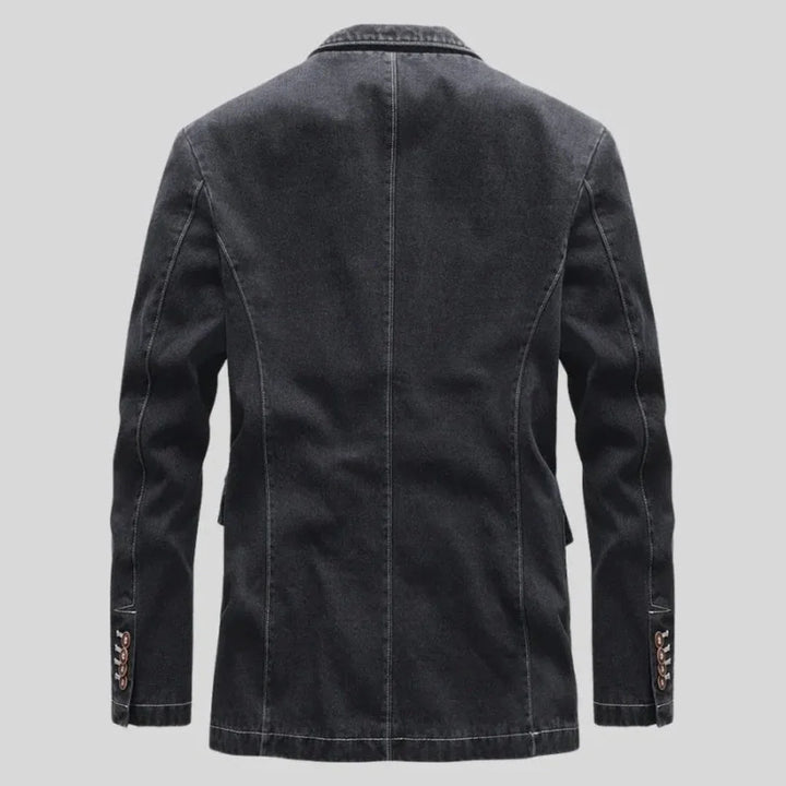 Rugged Denim Blazer for Men-MODAUTLET