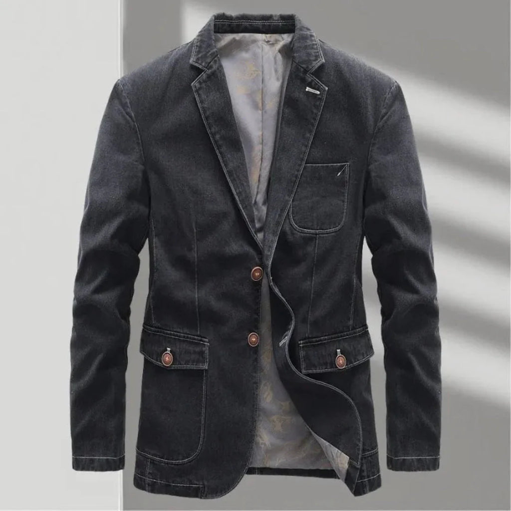 Rugged Denim Blazer for Men