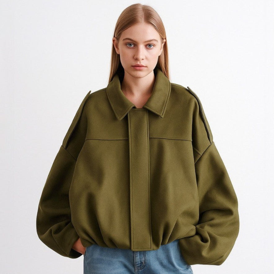 Josephine Stylish Bomber Jacket with Luxe Fabric & Bold Design - MODAUTLET