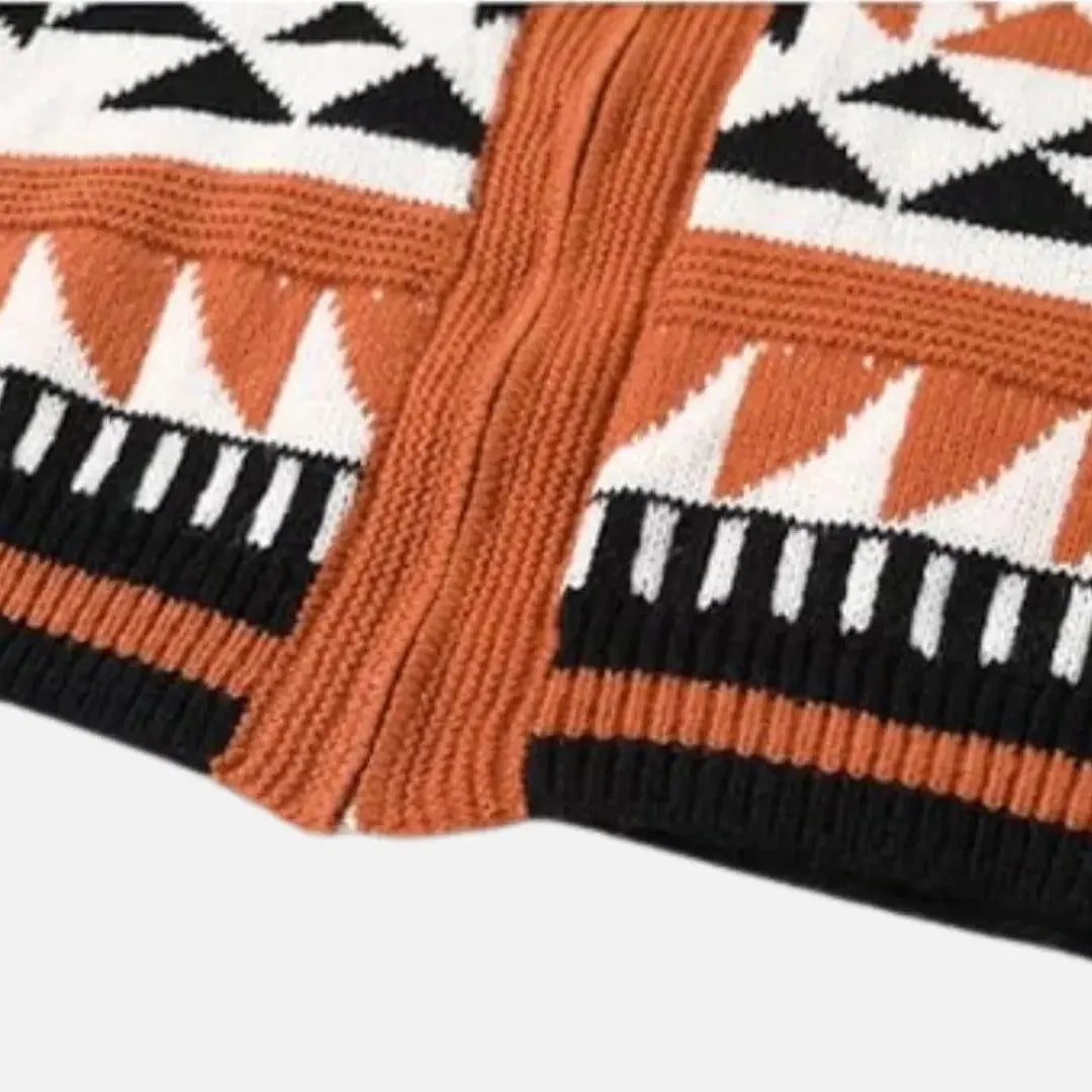 Jacquard Knit Cardigan