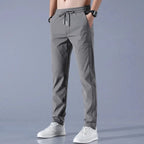 Drawstring Straight Leg Jogger Pants for Comfort and Style Dark Gray