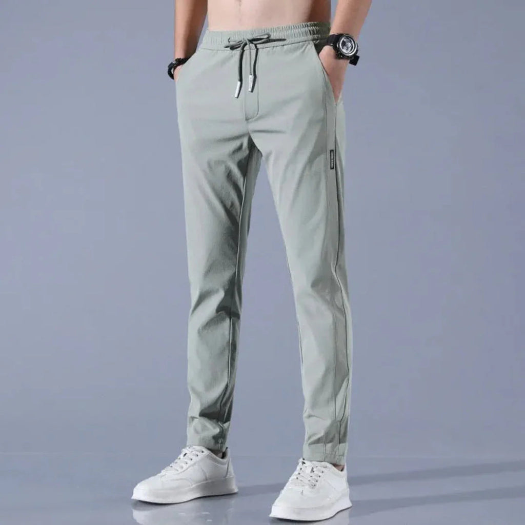 Drawstring Straight Leg Jogger Pants for Comfort and Style Green