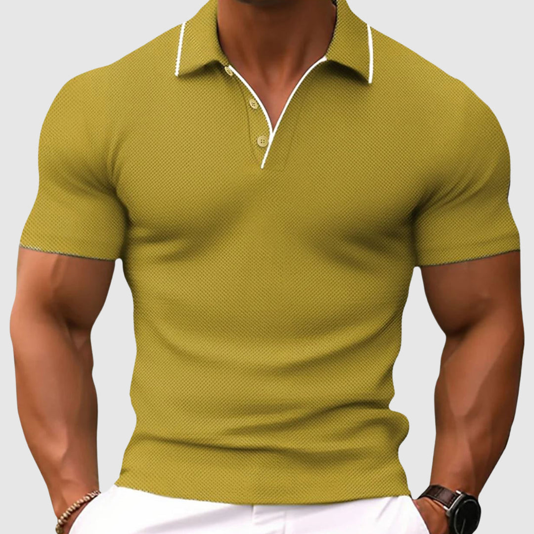Herren Golf-Poloshirt mit kurzen Ärmeln