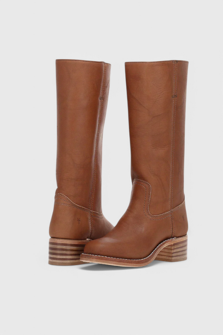 All Season PU Leather Boots Modern Classic Comfort Fit Brown