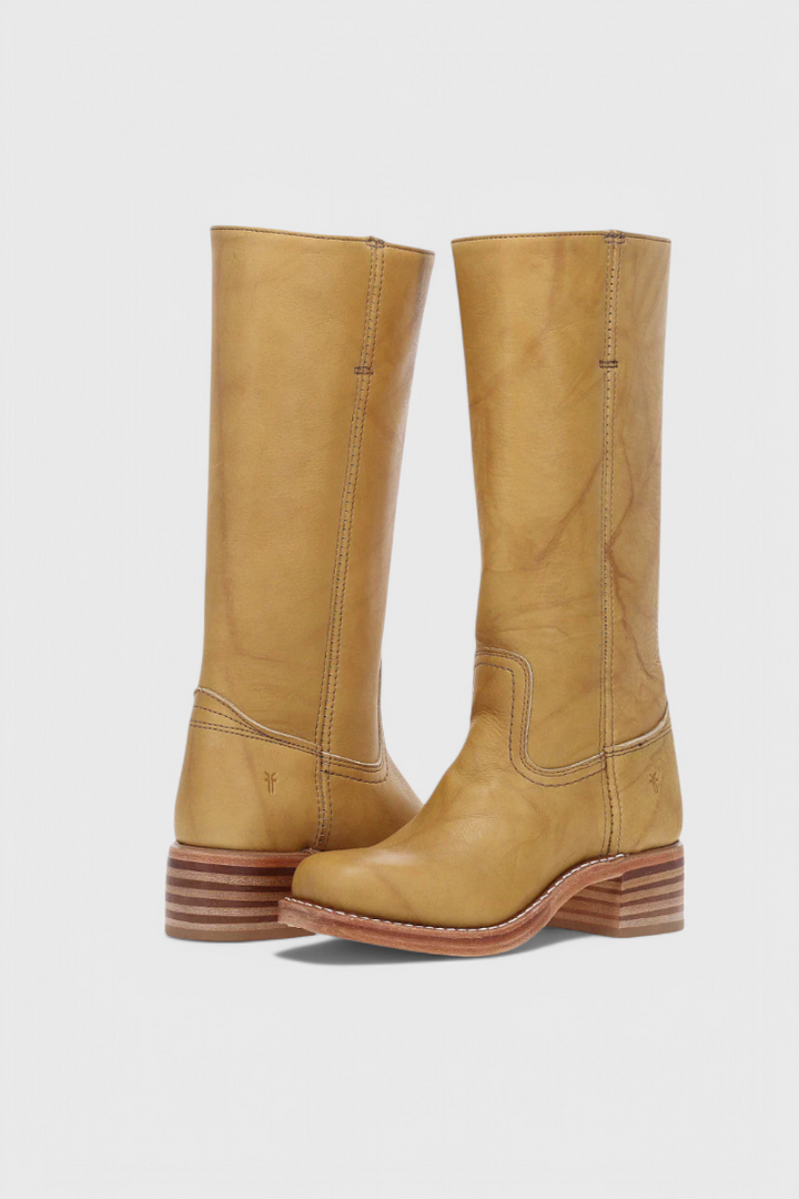 All Season PU Leather Boots Modern Classic Comfort Fit Yellow