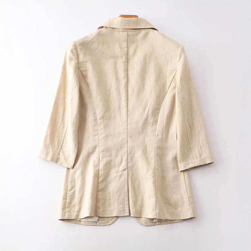Linen Blazer for Effortless Style-MODAUTLET