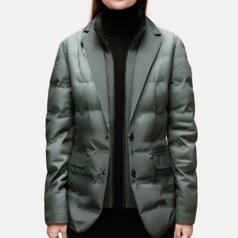 Chaqueta blazer de plumón de pato para mujer