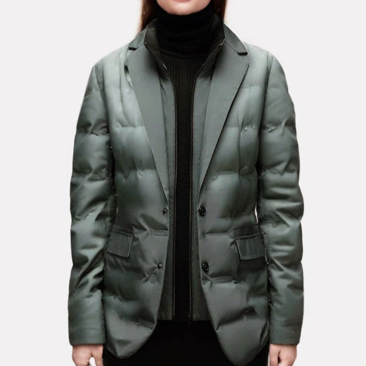 Chaqueta blazer de plumón de pato para mujer