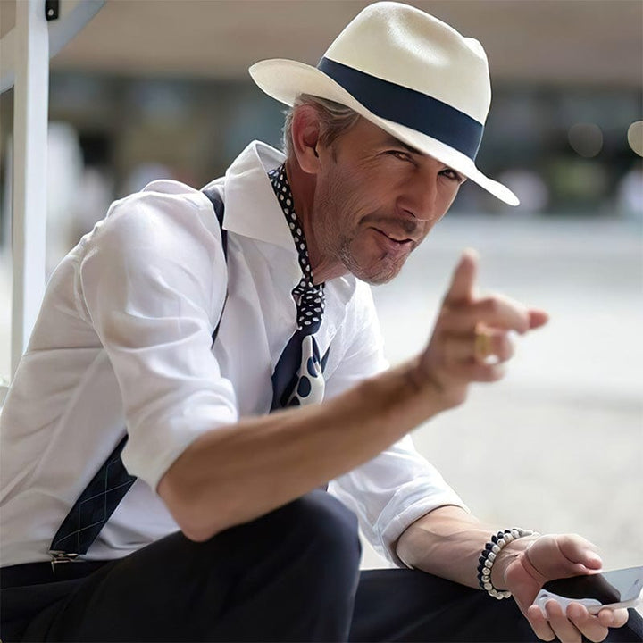 Andre | Classic Handmade Panama Hat - Unisex Summer Straw Hat-MODAUTLET