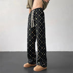 Geometric Patchwork Pants for Stylish Comfort Black