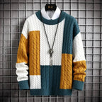 Regal Weave Knit Sweater Teal Harvest