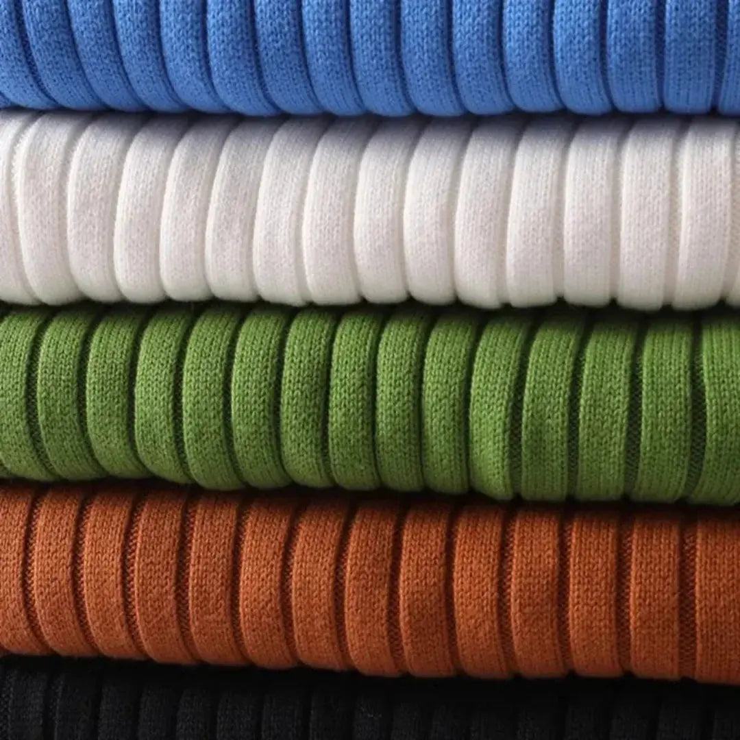 Ribbed Knit Turtleneck Sweater for Women