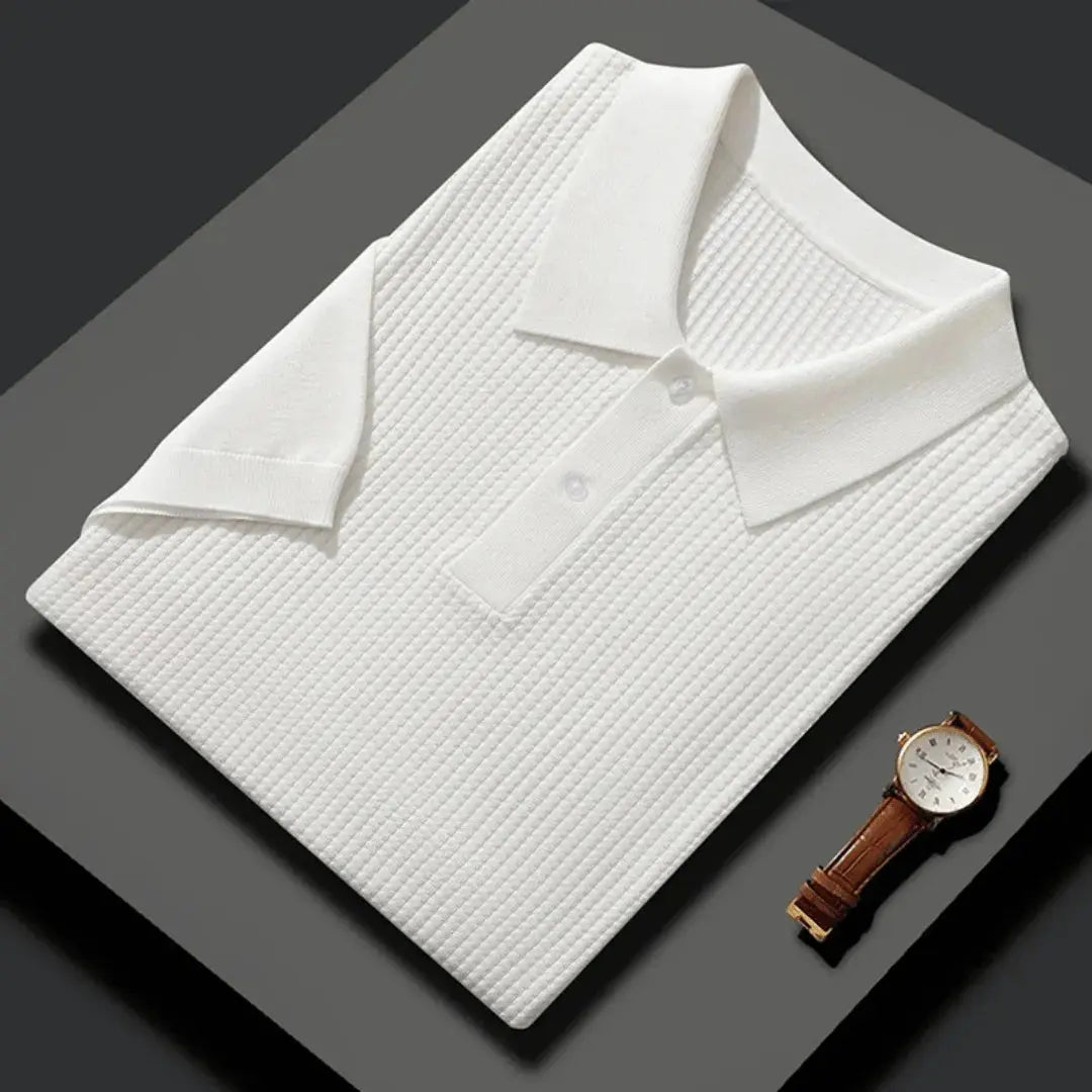 Arashi Classic Polo Shirt - Timeless Style and Comfort Frost White