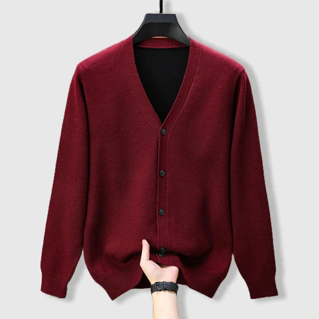 Merino Cashmere Jacket for Ultimate Comfort Burgundy