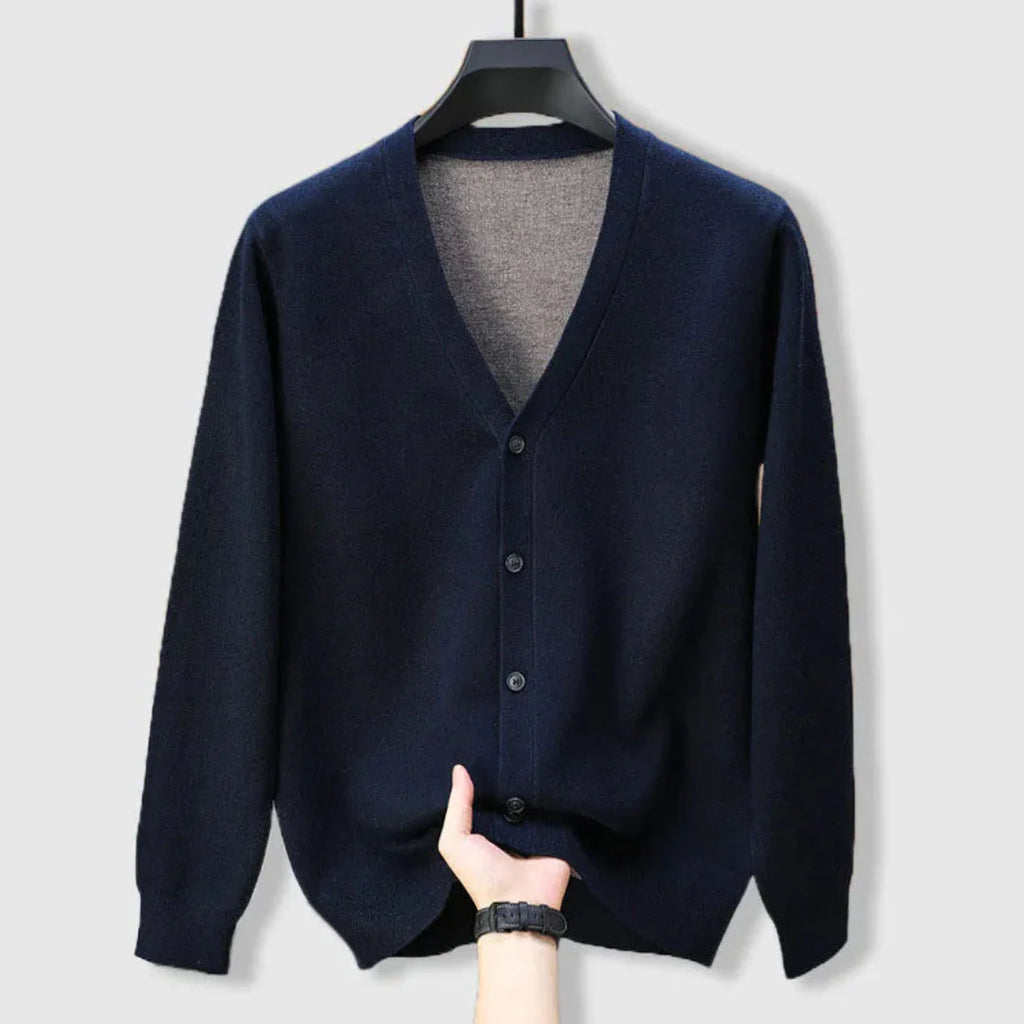 Merino Cashmere Jacket for Ultimate Comfort Navy Blue