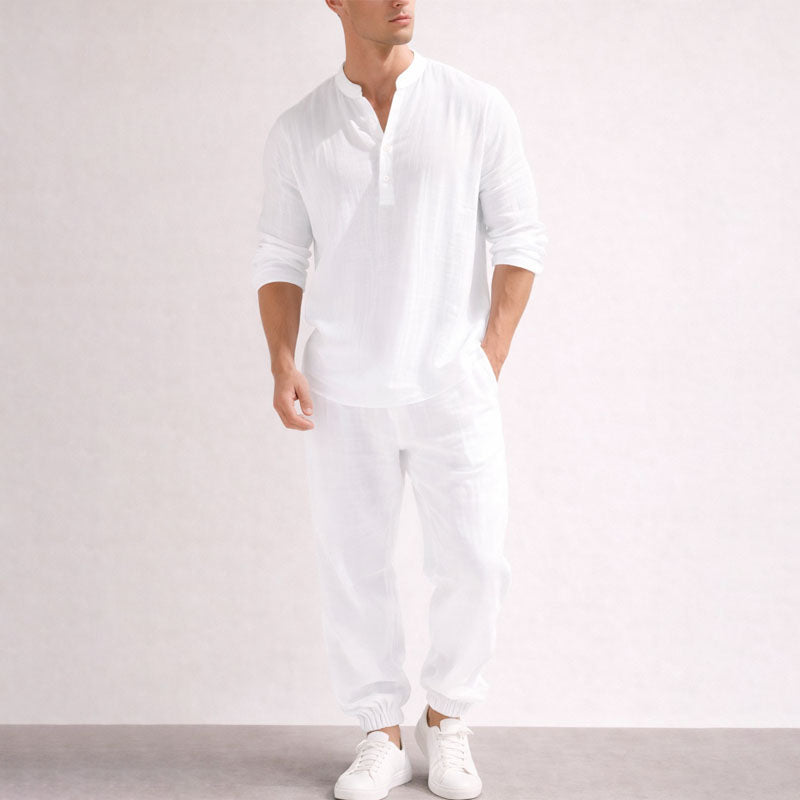 Austin | Men's Relaxed Textured Two-Piece Outfit-MODAUTLET
