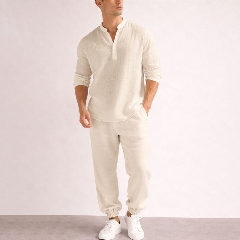 Austin | Men's Relaxed Textured Two-Piece Outfit-MODAUTLET
