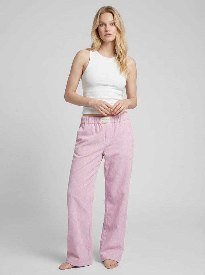 Ava | Women's Straight Leg Elastic Waist Lounge Pants