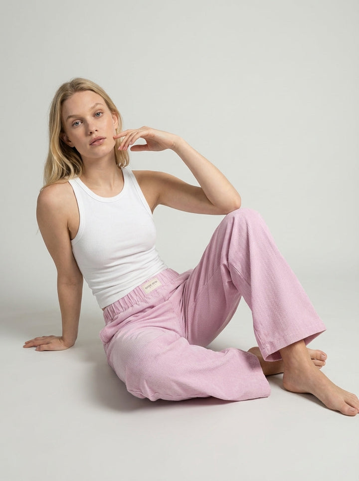 Ava | Women's Straight Leg Elastic Waist Lounge Pants