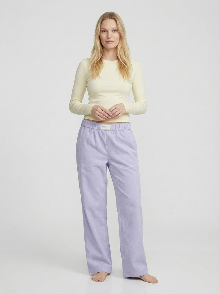 Ava | Women's Straight Leg Elastic Waist Lounge Pants