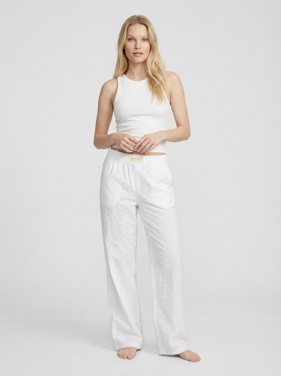 Ava | Women's Straight Leg Elastic Waist Lounge Pants