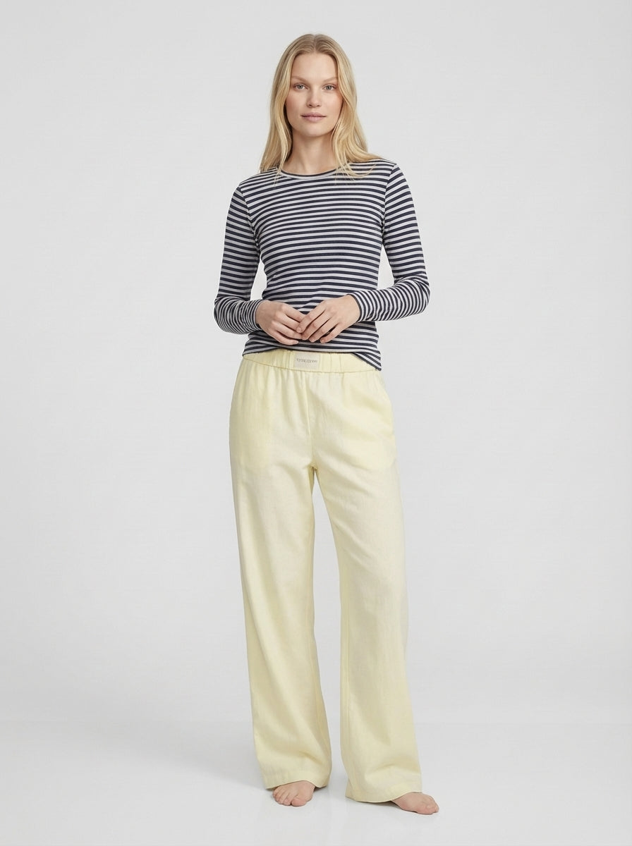 Ava | Women's Straight Leg Elastic Waist Lounge Pants