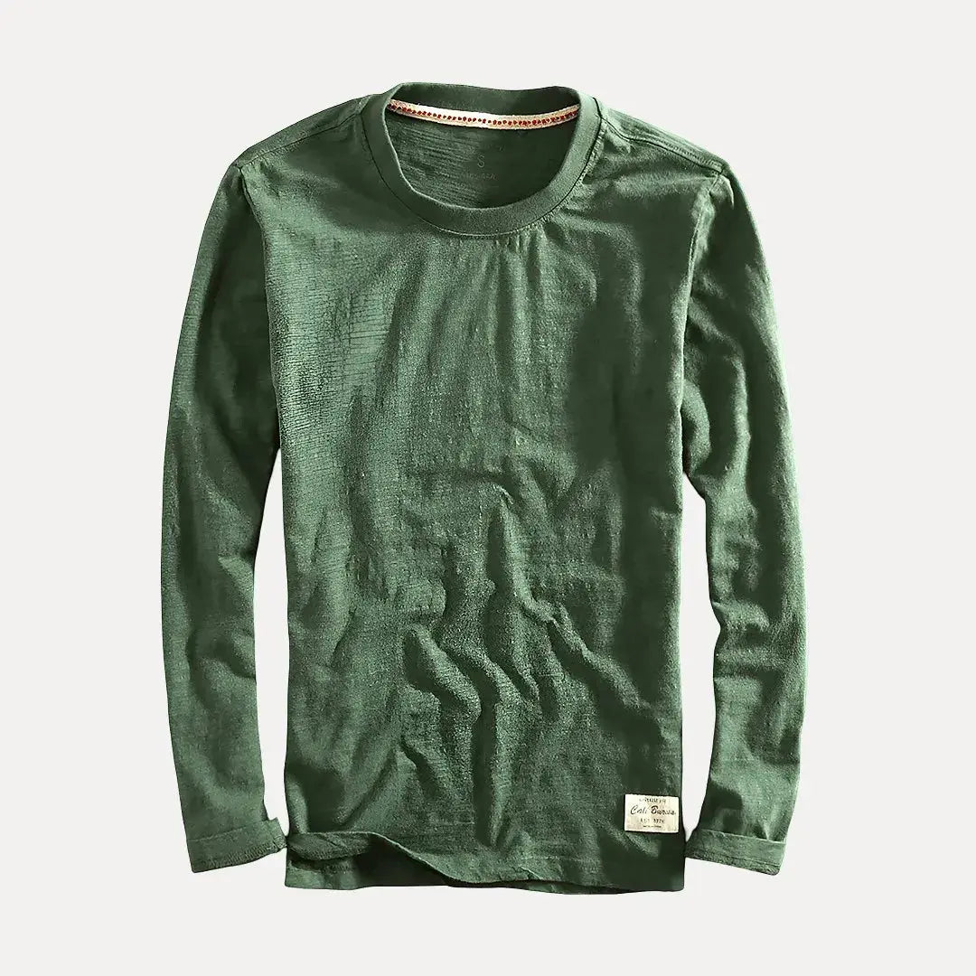 Men's Cotton Long Sleeve Shirt Alpine Green