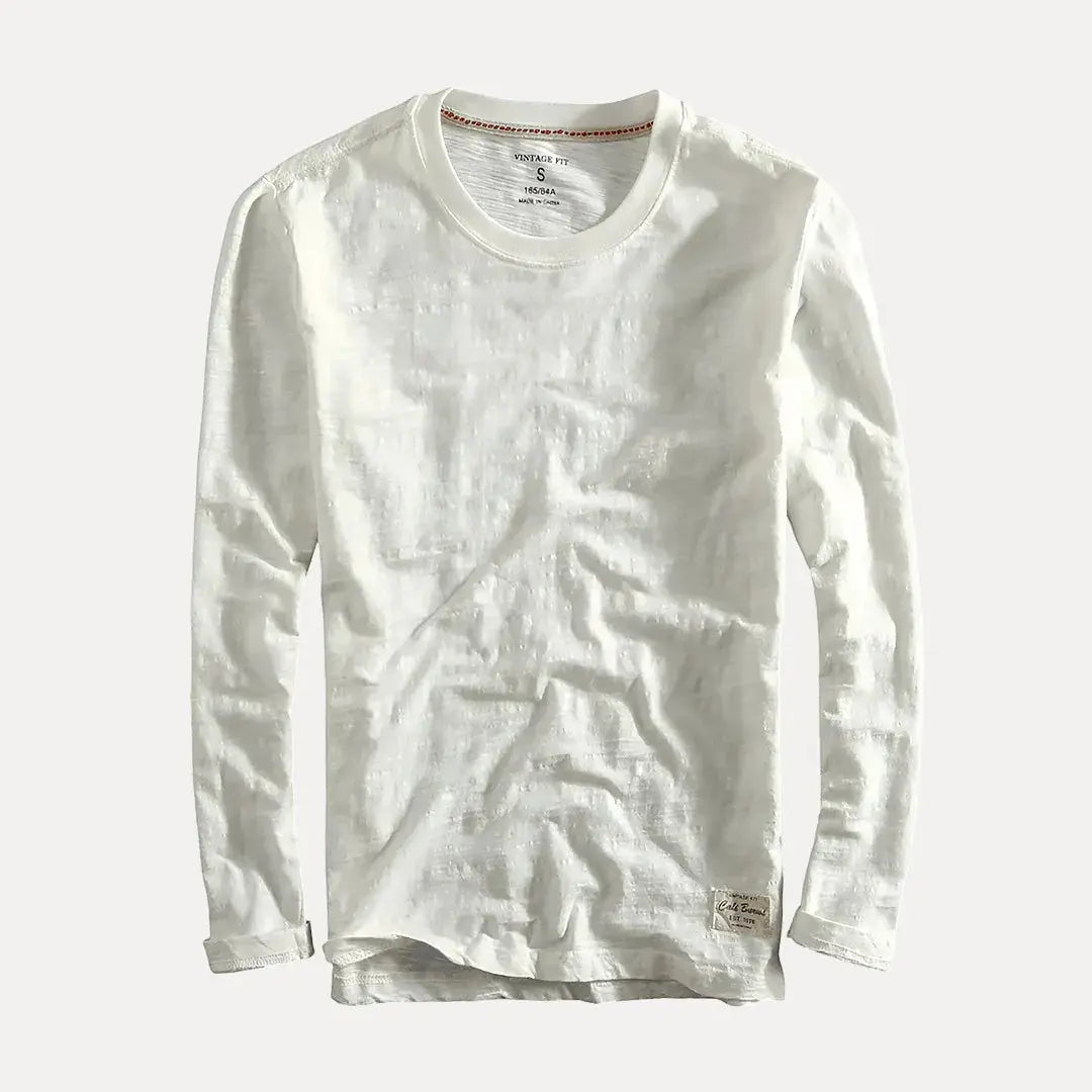 Men's Cotton Long Sleeve Shirt Arctic White