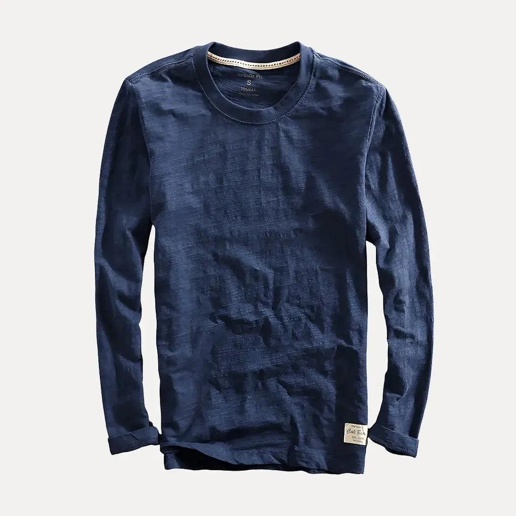 Men's Cotton Long Sleeve Shirt Midnight Navy