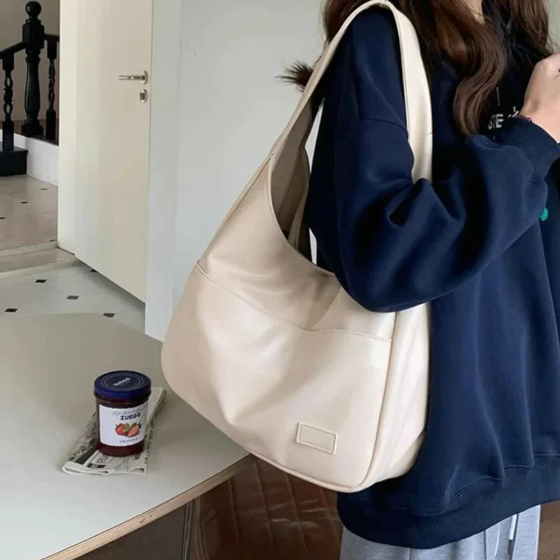 Vegan Leather Hobo Bag With Spacious Interior For Everyday-MODAUTLET
