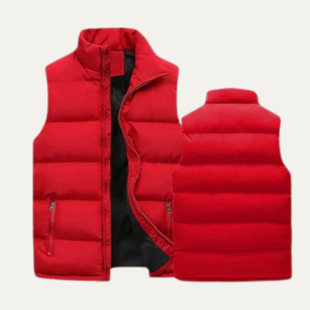 Colete masculino acolchoado, leve e quente, tipo puffer