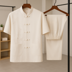 Men's Casual Shirt and Pants Sets Sand