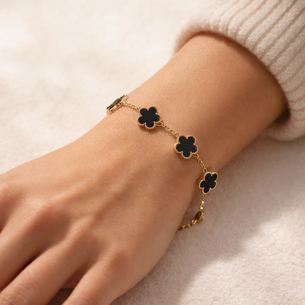 Elegant Clover Charm Bracelet
