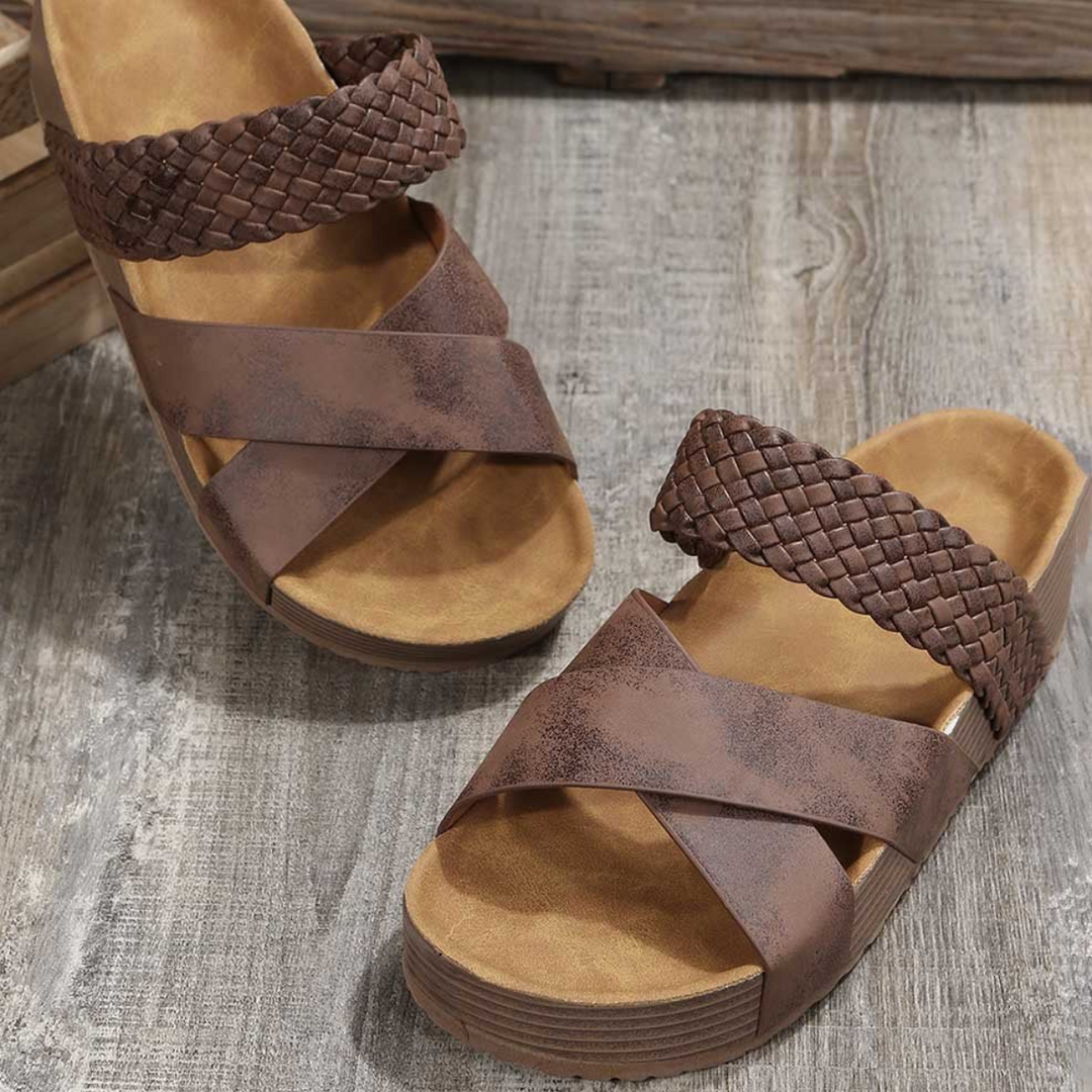 Women's Everyday Comfortable Braided Sandals-MODAUTLET