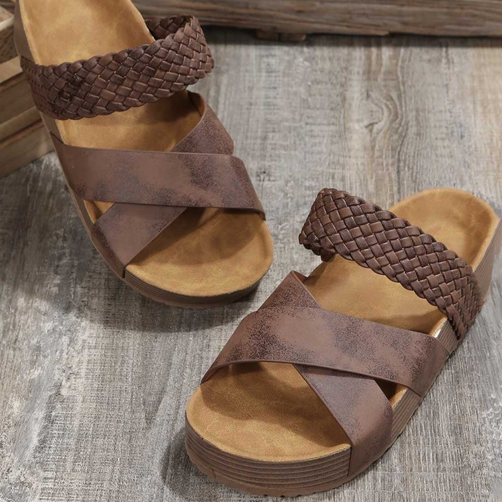 Women's Everyday Comfortable Braided Sandals-MODAUTLET