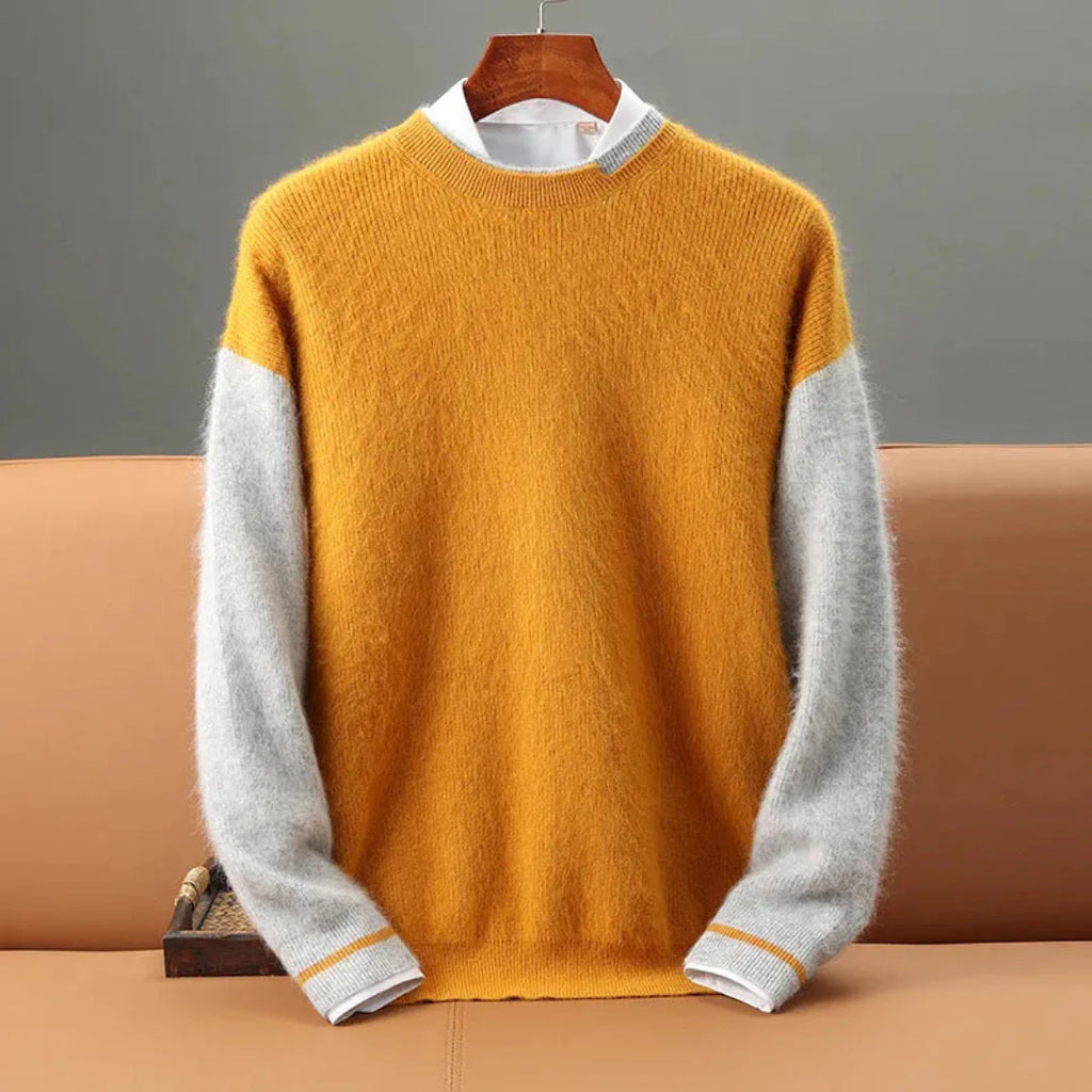 100% Cashmere Pullover Sweater Yellow