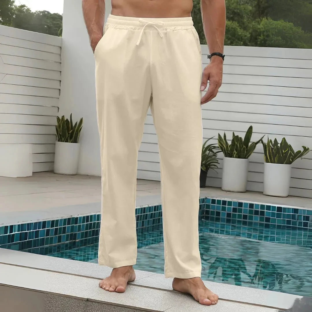Breeze Linen Pants for Ultimate Comfort Beige